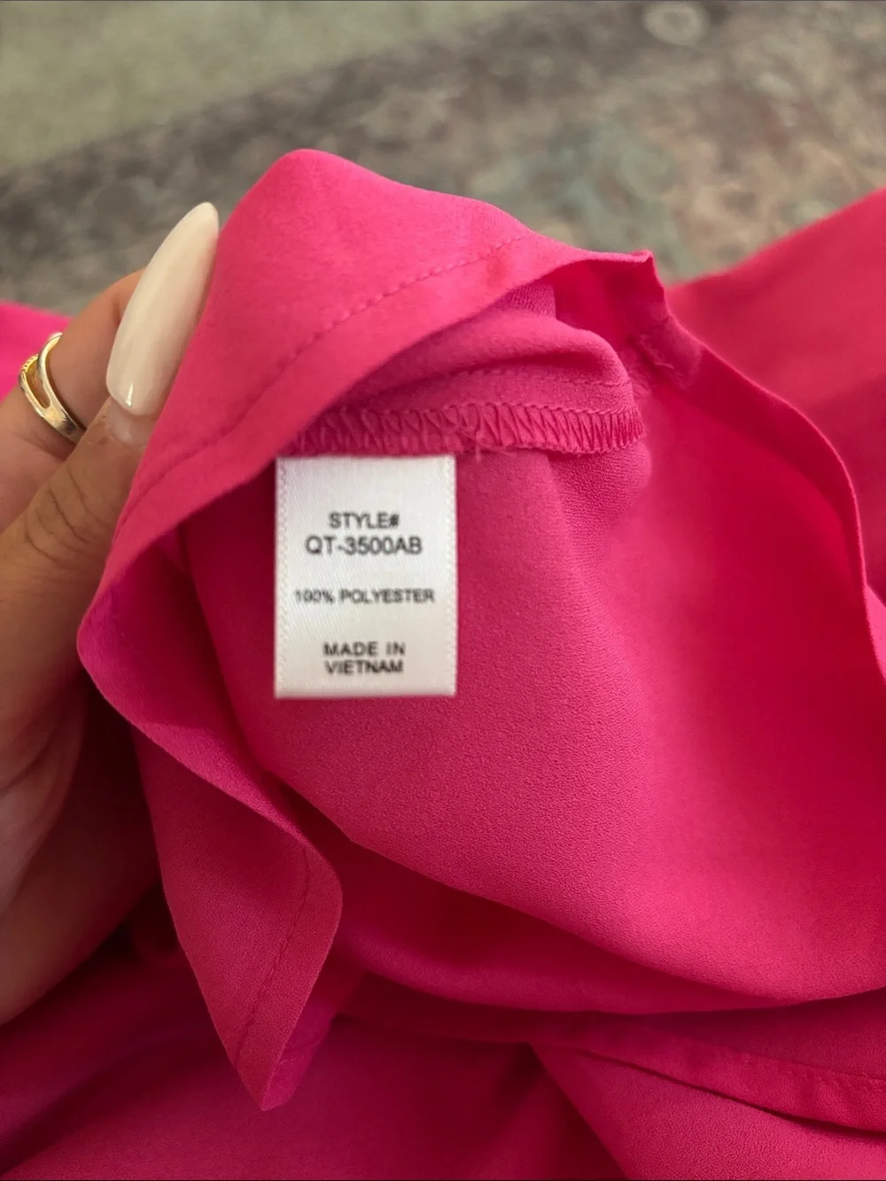 Zenana Outfitters Hot Pink Short Sleeve Blouse - Picture 3 of 3